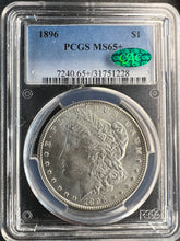 Load image into Gallery viewer, 1896-P Morgan Silver Dollar PCGS MS65+ (CAC)  -  -  Beautiful Blast White

