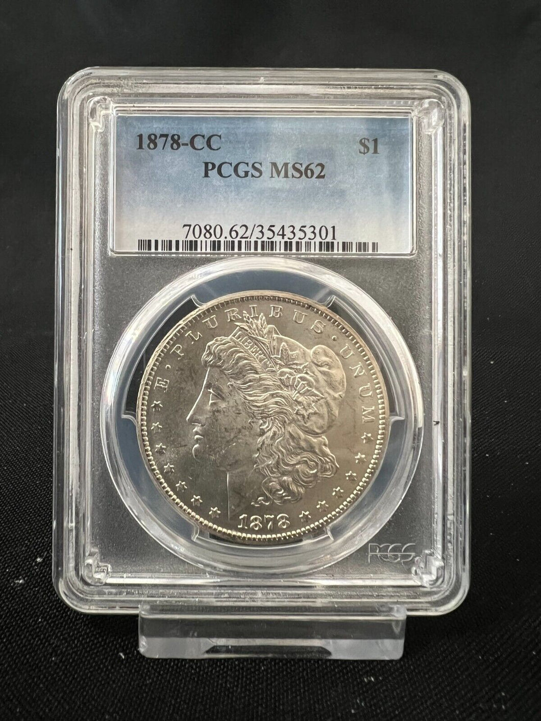 1878-CC $1 Morgan Silver Dollar PCGS MS62 -- Blast White