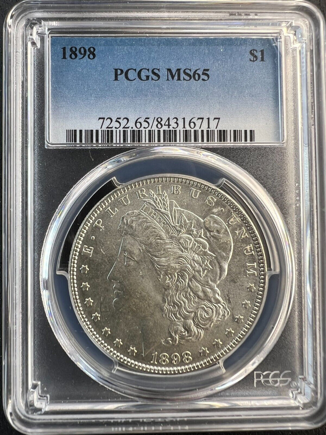 1898-P Morgan Silver Dollar PCGS MS65 - - Frosty & Blast White