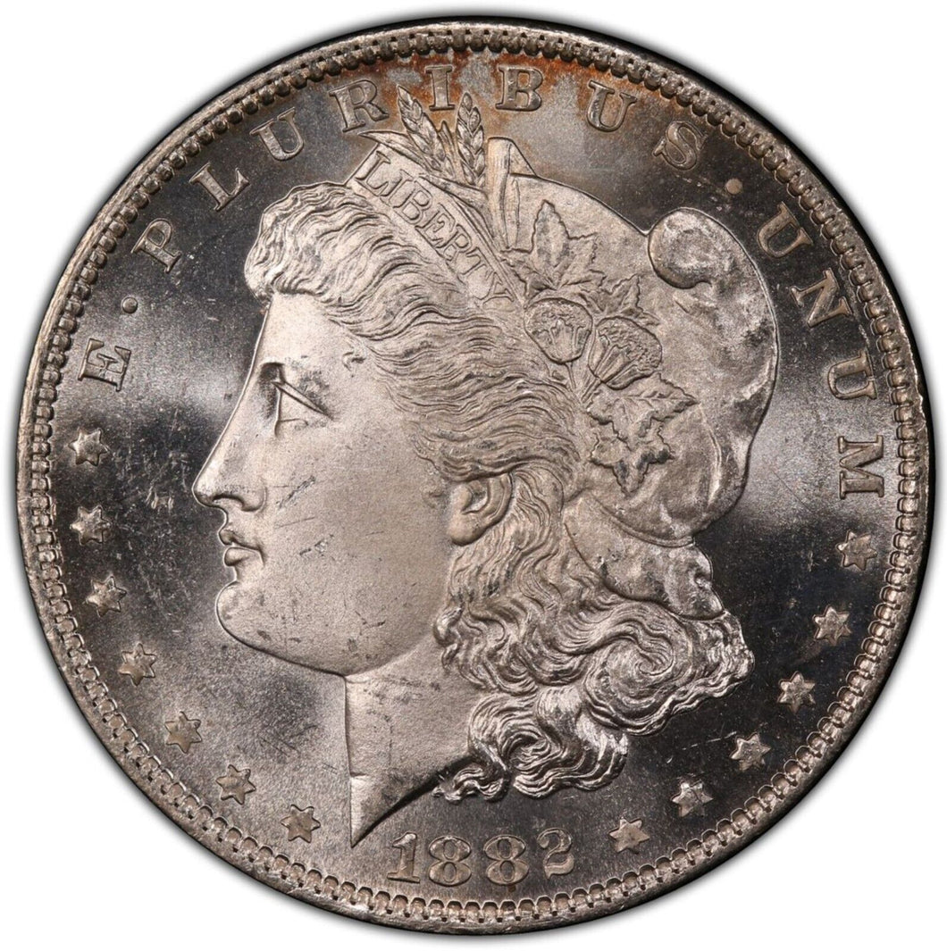 1882-O Morgan Silver Dollar PCGS MS65 - - A Very Frosty White Coin