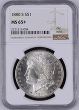 Load image into Gallery viewer, 1880-S $1 Morgan Dollar NGC MS65+ (CAC) -- Blast White &amp; Frosty
