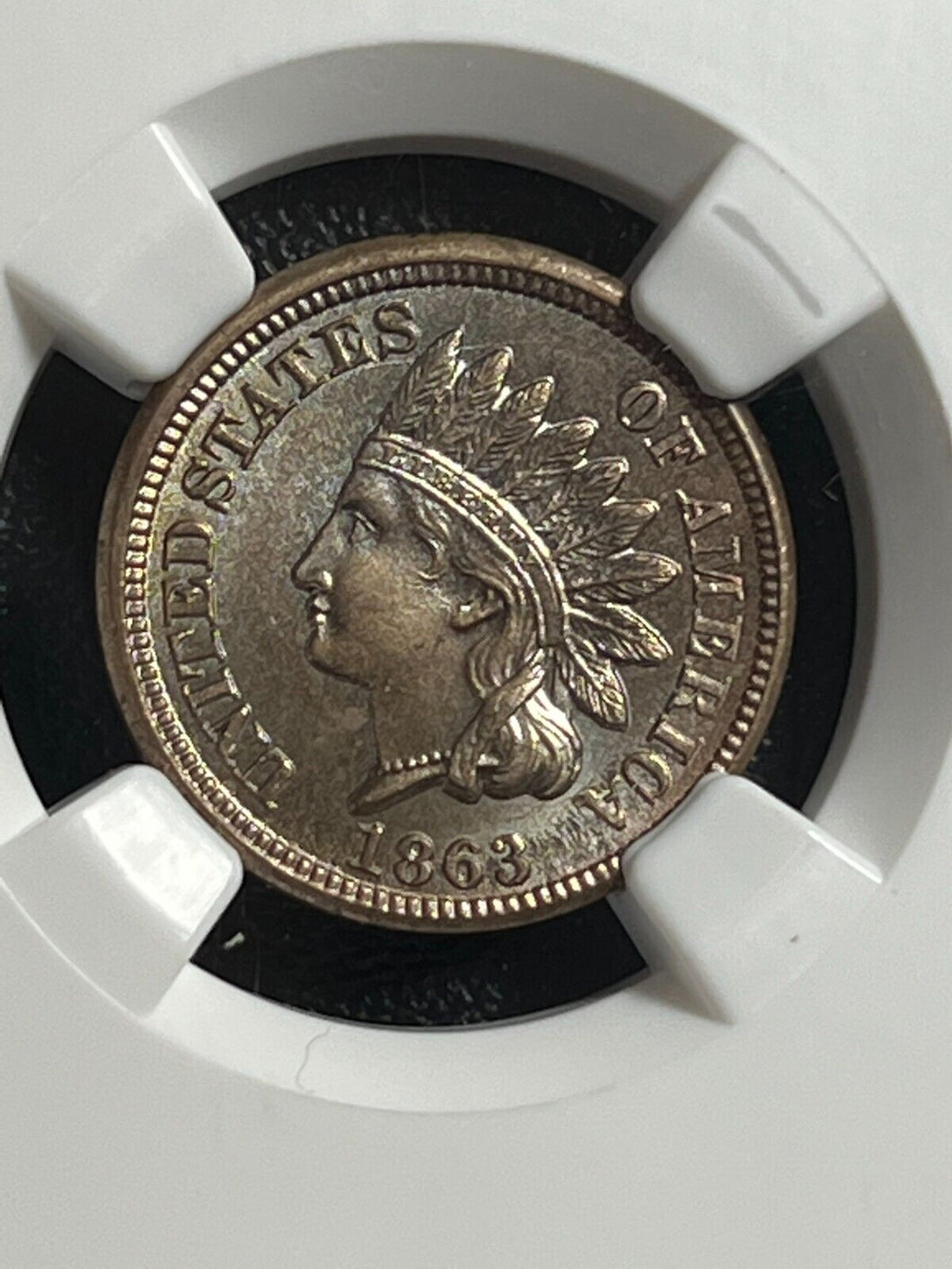 1863 1¢ Indian Cent NGC MS65 - Sharp Coin!
