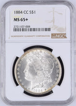 Load image into Gallery viewer, 1884-CC Morgan Silver Dollar NGC MS65+ - - Beautiful Blast White &amp; Frosty
