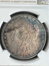 Load image into Gallery viewer, 1885-P Morgan Silver Dollar NGC MS66  -  -  Gold, Blue, Green &amp; Orange Toning
