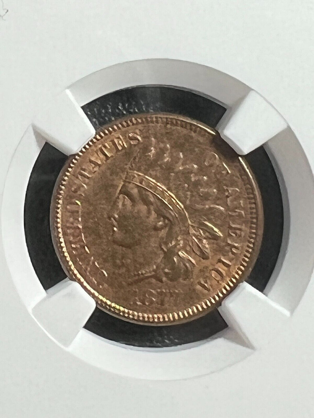 1877 1¢ Indian Head Cent NGC MS63 RB & CAC - Key to the Series! SUPER COIN!
