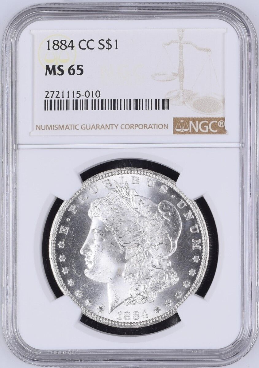 1884-CC Morgan Silver Dollar NGC MS65 - - Blast White & Nice Frosted Devices
