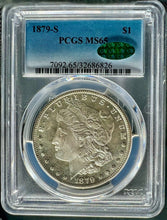 Load image into Gallery viewer, 1879-S $1 Morgan Silver Dollar PCGS MS65 (CAC) - - Frosty Blast White Gem
