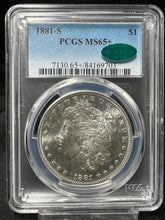 Load image into Gallery viewer, 1881-S Morgan Silver Dollar PCGS MS65+ (CAC)  - -   Blast White Frosty Gem
