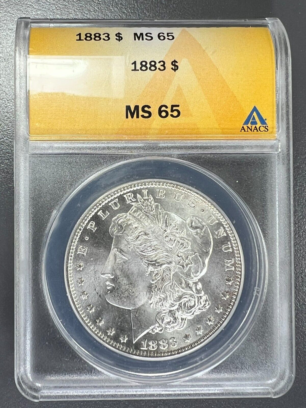 1883-P Morgan Silver Dollar ANACS MS65 - Blast White & Frosty