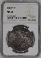 Load image into Gallery viewer, 1889-S $1 Morgan Silver Dollar NGC MS64+ - Gorgeous Toned Beauty
