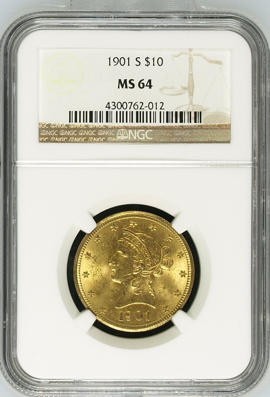 1901-S $10 Gold Liberty -- NGC MS64