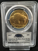 Load image into Gallery viewer, 2017 1oz Gold Buffalo PCGS MS70 (Fraser Label 1 of 503) QA
