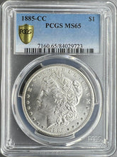 Load image into Gallery viewer, 1885-CC Morgan Silver Dollar PCGS MS65 - - Blast White &amp; With Frosty Devices
