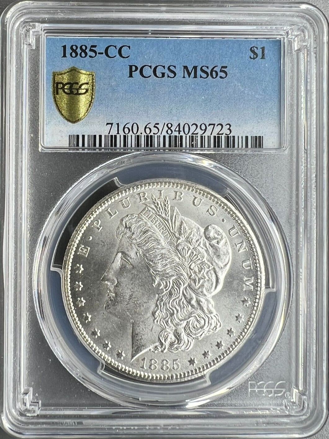 1885-CC Morgan Silver Dollar PCGS MS65 - - Blast White & With Frosty Devices