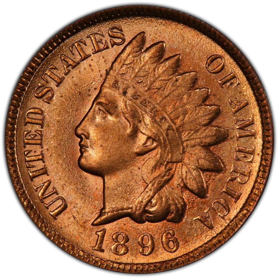 1896 1¢ Indian Head Cent -- PCGS MS66 RED