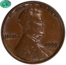 Load image into Gallery viewer, 1955 1¢ Doubled Die Obverse Lincoln Cent -- PCGS AU58 (CAC)

