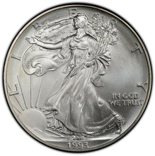 Load image into Gallery viewer, 1993 1oz Silver Eagle PCGS MS70 - Rare in top grade in the preferred PCGS Slab
