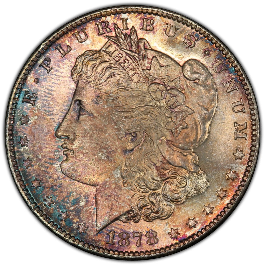 1878-S $1 Morgan Silver Dollar PCGS MS65 - Pretty Toning