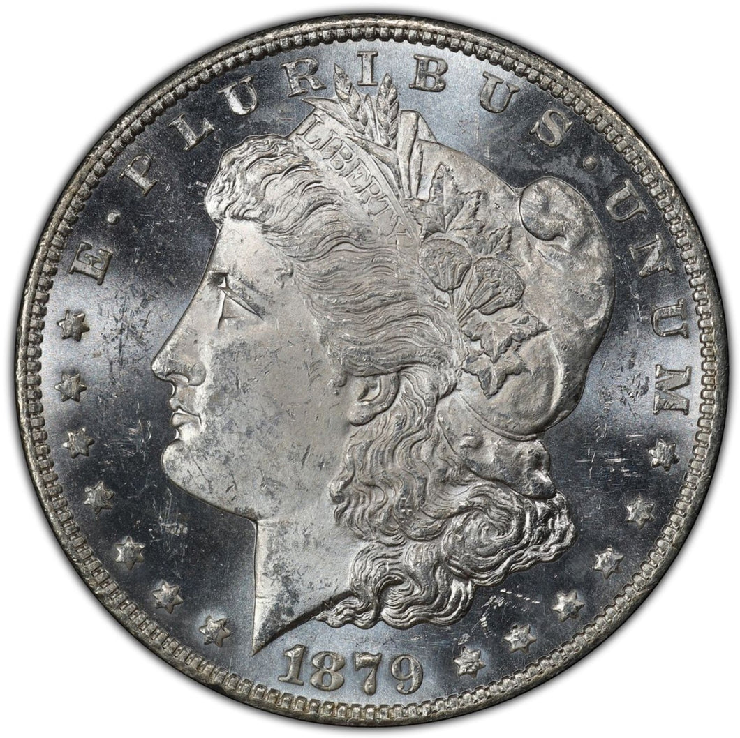 1879-S Reverse 1878 $1 Morgan Silver Dollar PCGS MS63 CAC - Blast White & Frosty